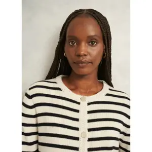 Hobbs London Simona Wool Blend Striped Knitted Jacket